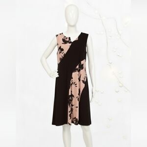 Ivanka Trump Dusty Rose & Black Summer Dress XL